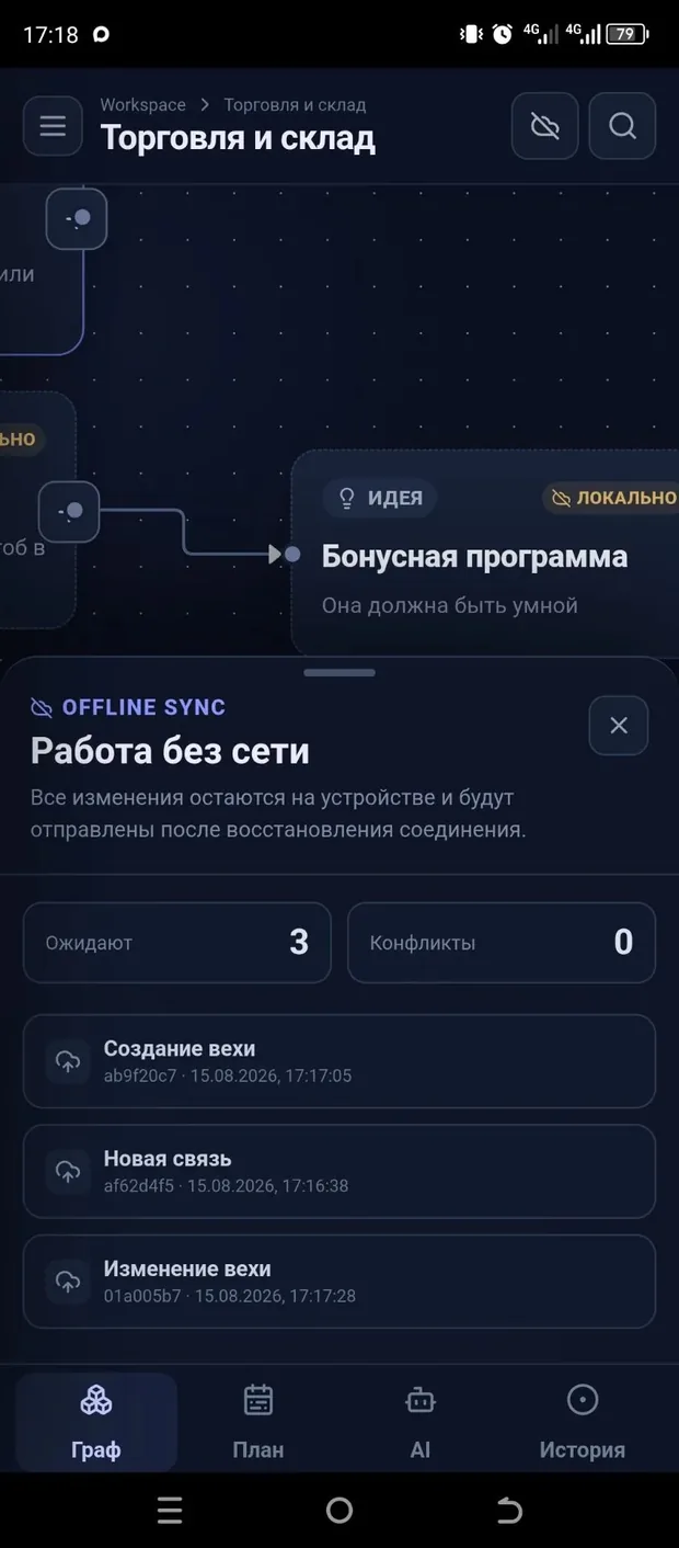 Офлайн работа в Android приложении Evolution